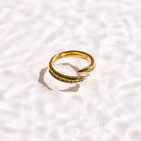 Crystal Curve Wrap Ring