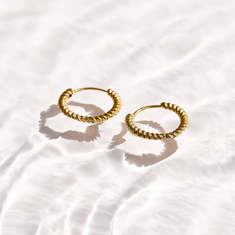 Chunky Twist Hoop Earrings