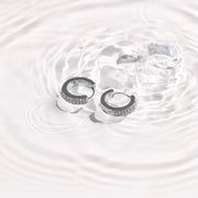 Pavé Crystal Huggie Hoop Earrings