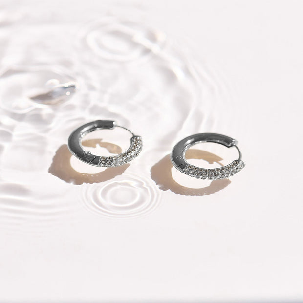 Crystal Pave Statement Hoops