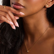 Crystal Heart Stud Earrings