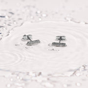 Crystal Bar Stud Earrings