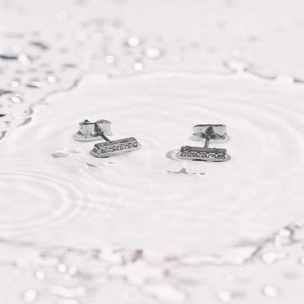 Crystal Bar Stud Earrings