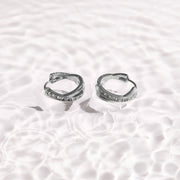 Crystal Twist Hoop Earrings