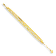 Triple Chain Mixed Link Bracelet - EVRYJEWELS