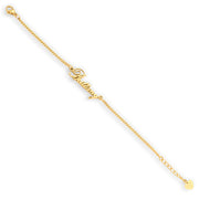 Custom/Personalized Heart Nameplate Curb Bracelet - EVRYJEWELS