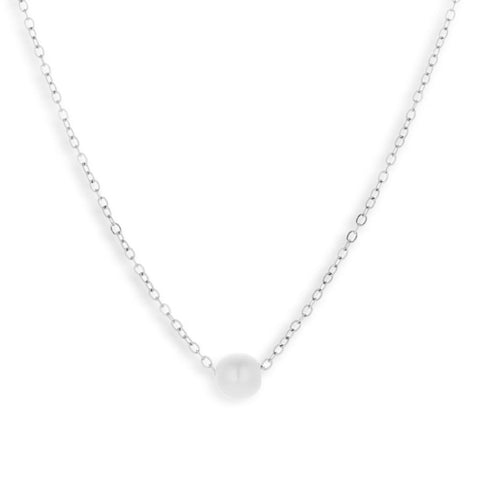 Single Pearl Drop Necklace - EVRYJEWELS