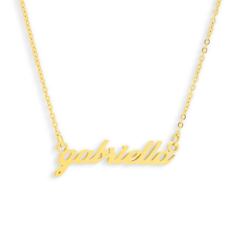 Custom/Personalized Lowercase Nameplate Cable Necklace - EVRYJEWELS