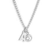 Custom/Personalized Initial Pendant Necklace w/ Birthstone - EVRYJEWELS