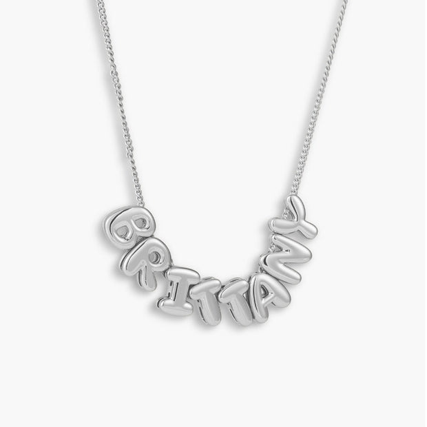 Custom/Personalized Bubble Letter Name Necklace - EVRYJEWELS