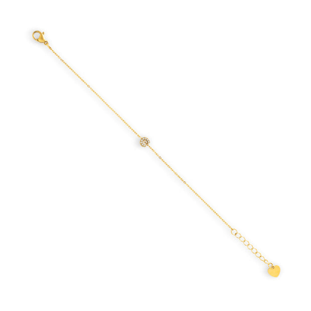 Initial Crystal Bracelet