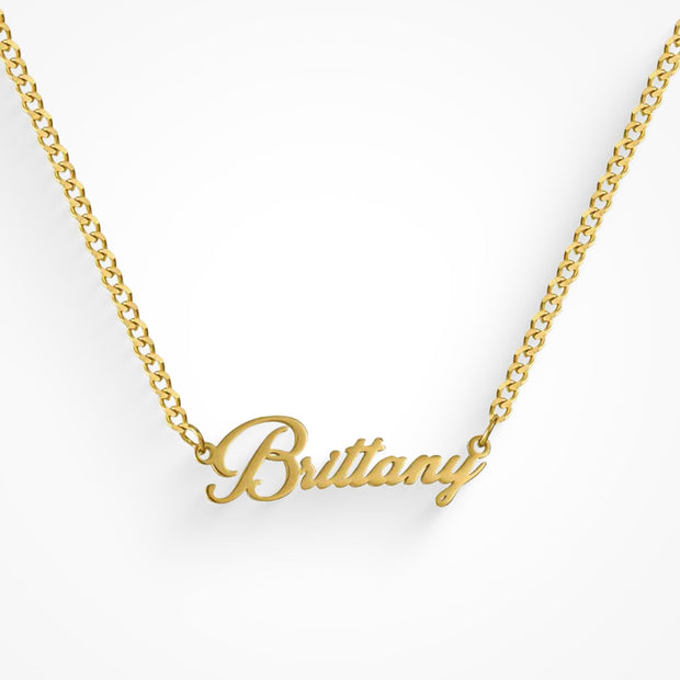 Custom/Personalized Nameplate Curb Necklace - EVRYJEWELS