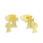 Double Cross Me Studs - EVRYJEWELS