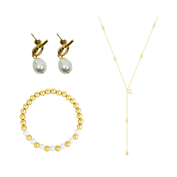 Eternal Pearl Jewelry Set Bundle - EVRYJEWELS