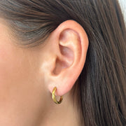 Twist Texture Huggie Hoop Earrings