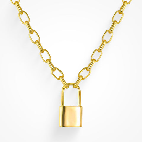 Keep Me Lock Necklace - EVRYJEWELS