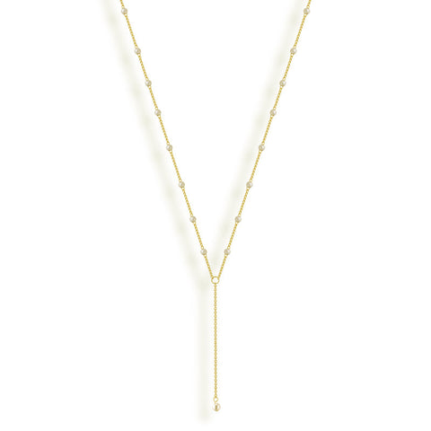 Sweet Pearl Lariat Necklace