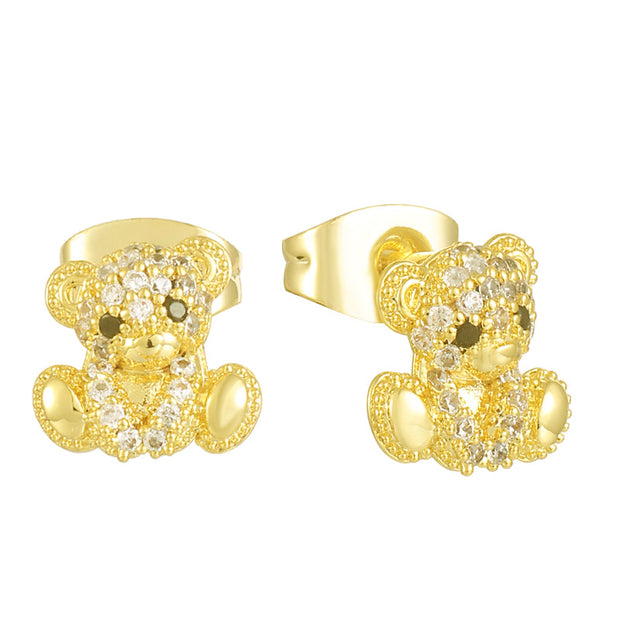 Teddy Bear Earrings - EVRYJEWELS