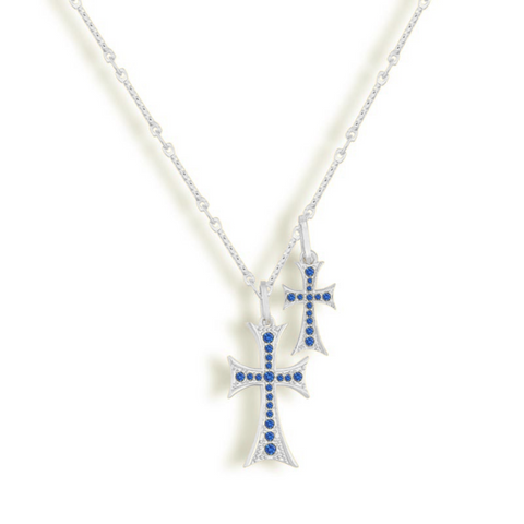 Double Cross Me Necklace - EVRYJEWELS