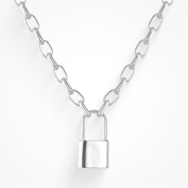 Keep Me Lock Necklace - EVRYJEWELS