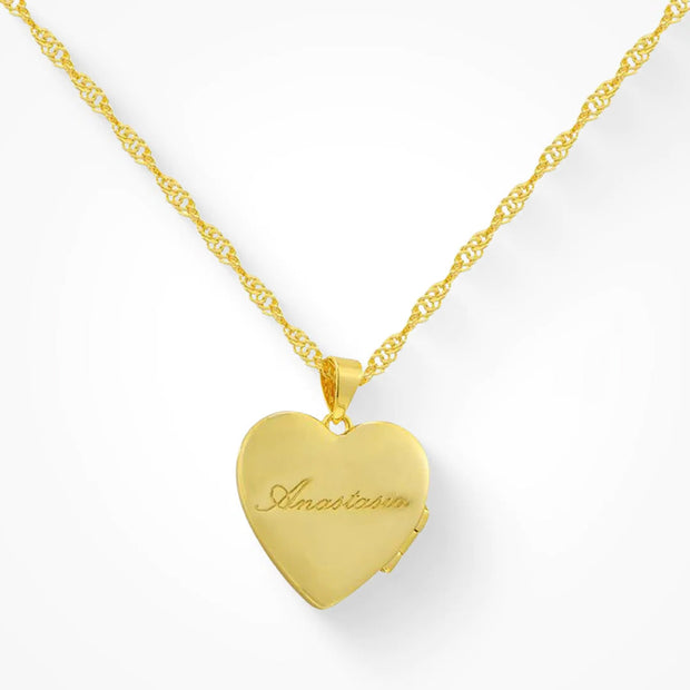 Custom/Personalized Heart Locket Necklace - EVRYJEWELS